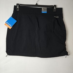 NWT Columbia Women's Black Mini Skirt With Liner Acuve Fit Size Large